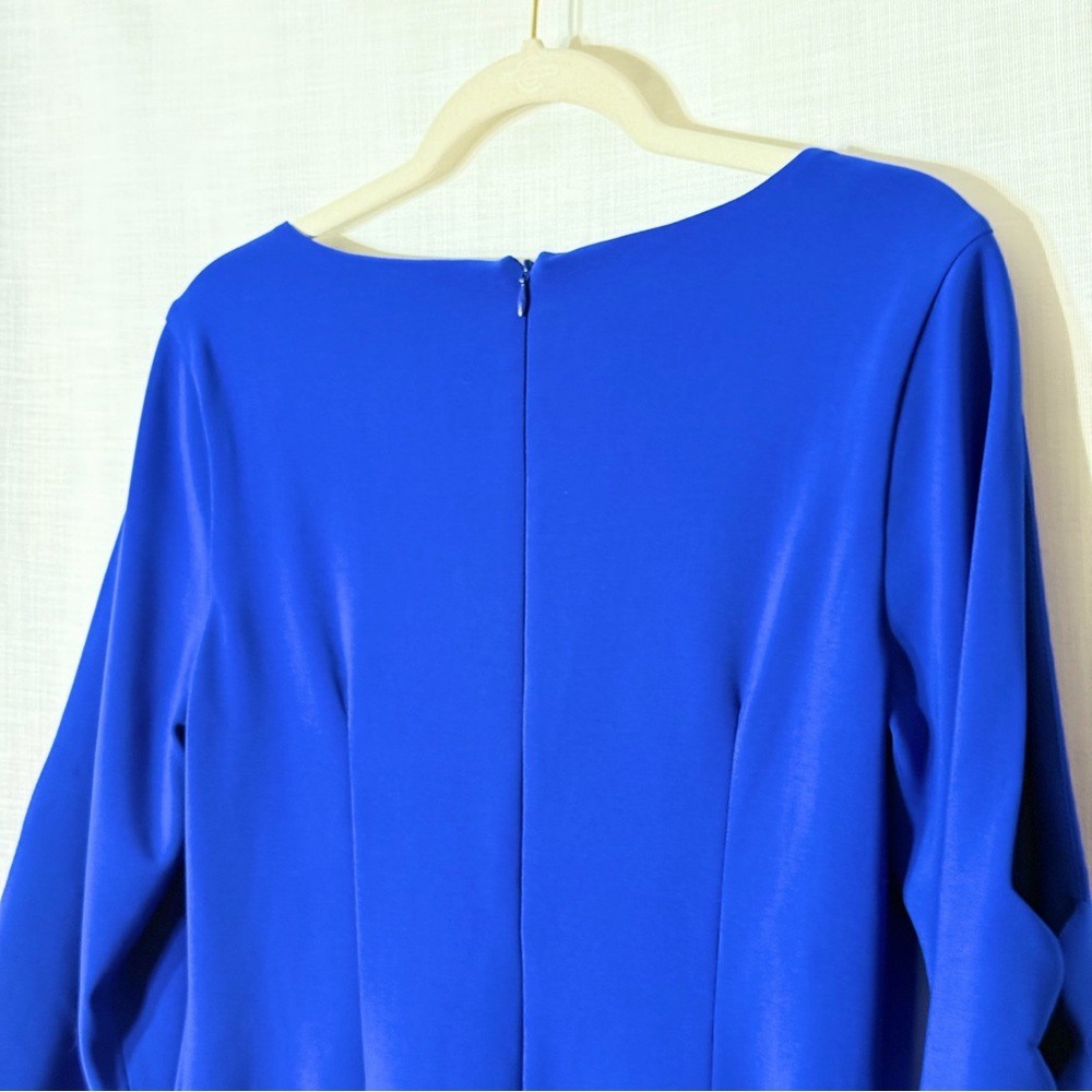 Joseph Ribkoff Cobalt Scallop Sleeve Sheath Dress Career Cocktail 12 - Picture 4 of 7